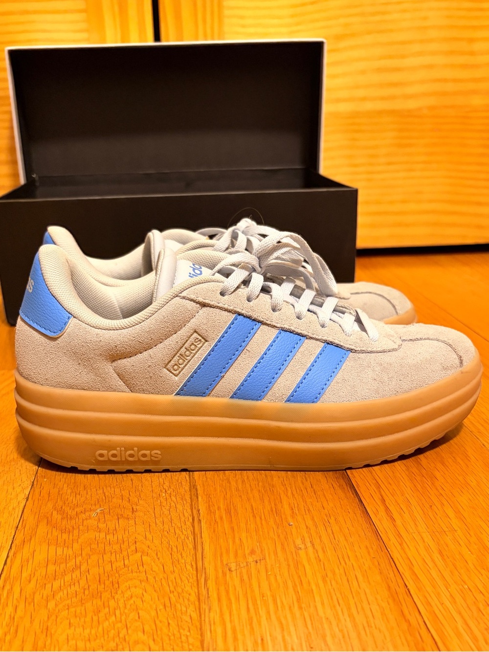 adidas Light Blue VL Court Bold Sneakers - Picture 8 of 11
